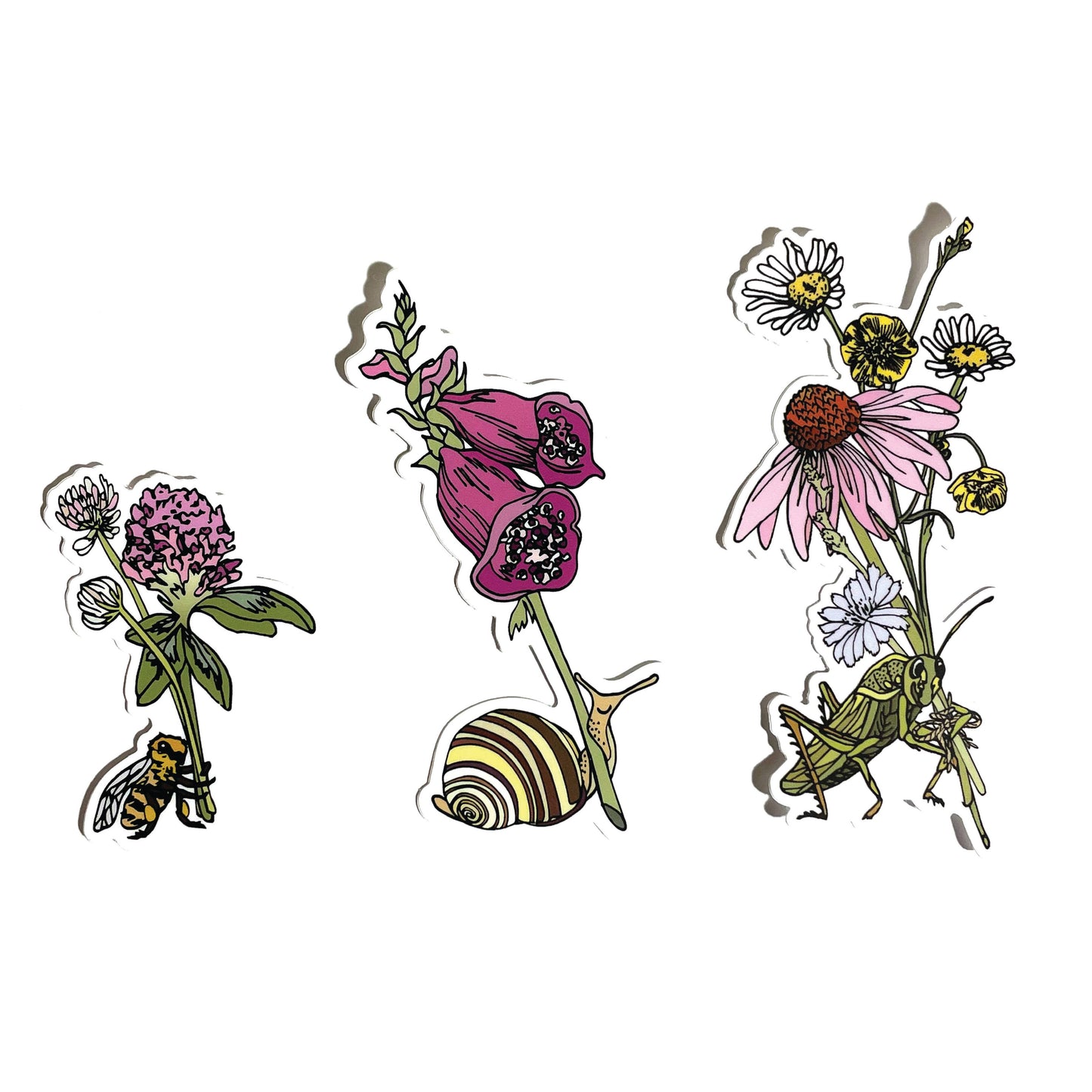 Flower Carrying Honey Bee Sticker