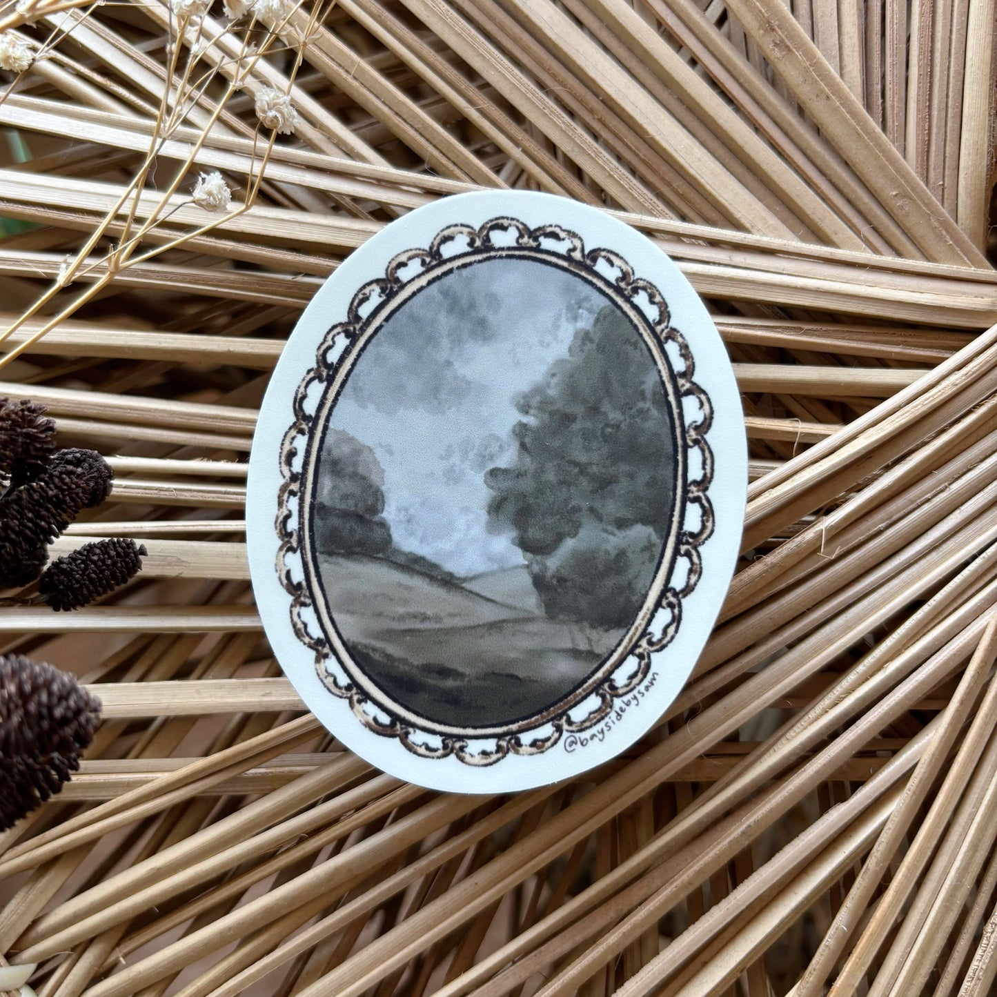 Vintage Landscape Art Sticker