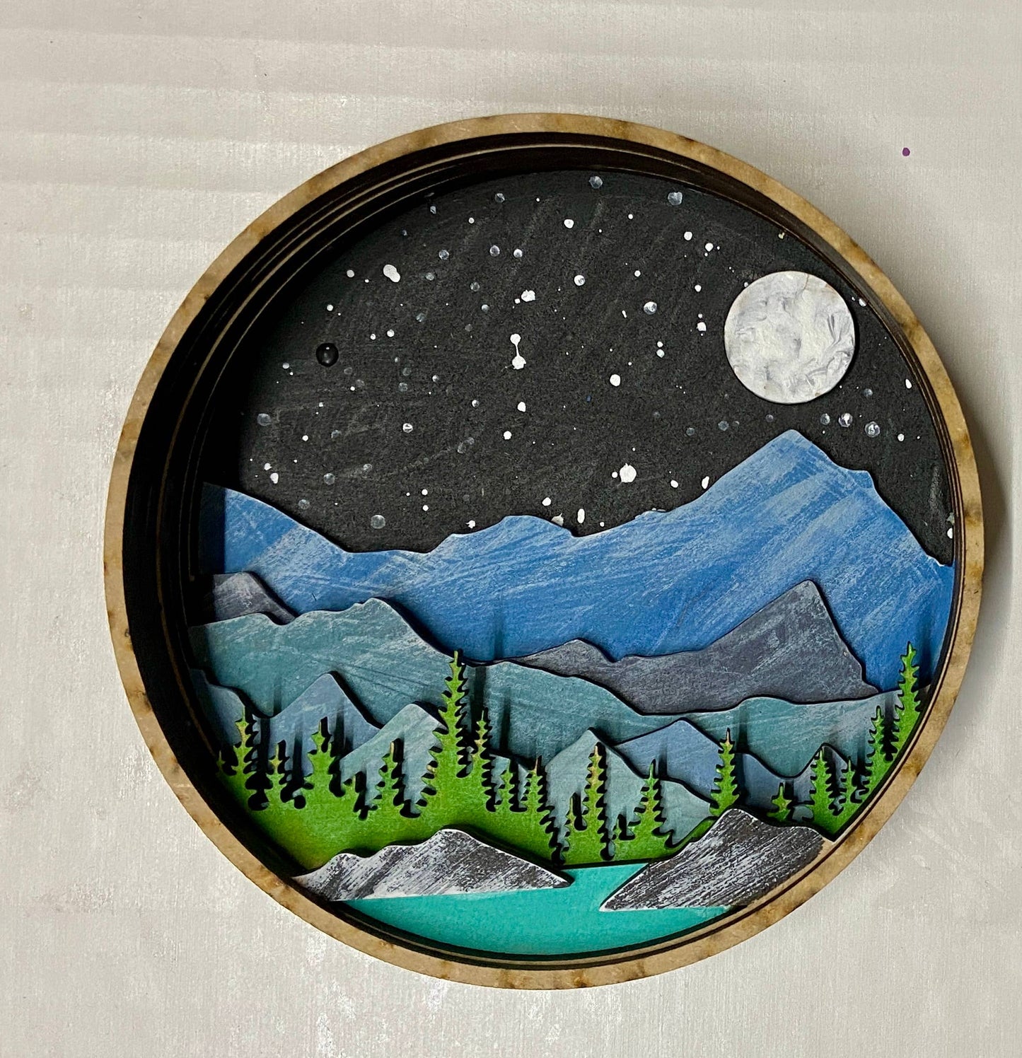 Rocky Mountain Shadow Box (DIY Acrylic Painting Kit)