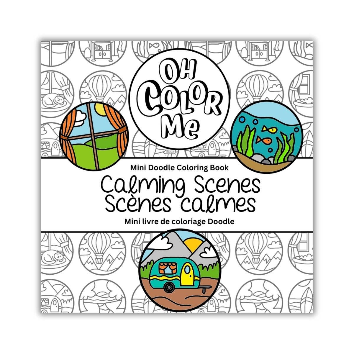 Mini Coloring Book Calming Scenes
