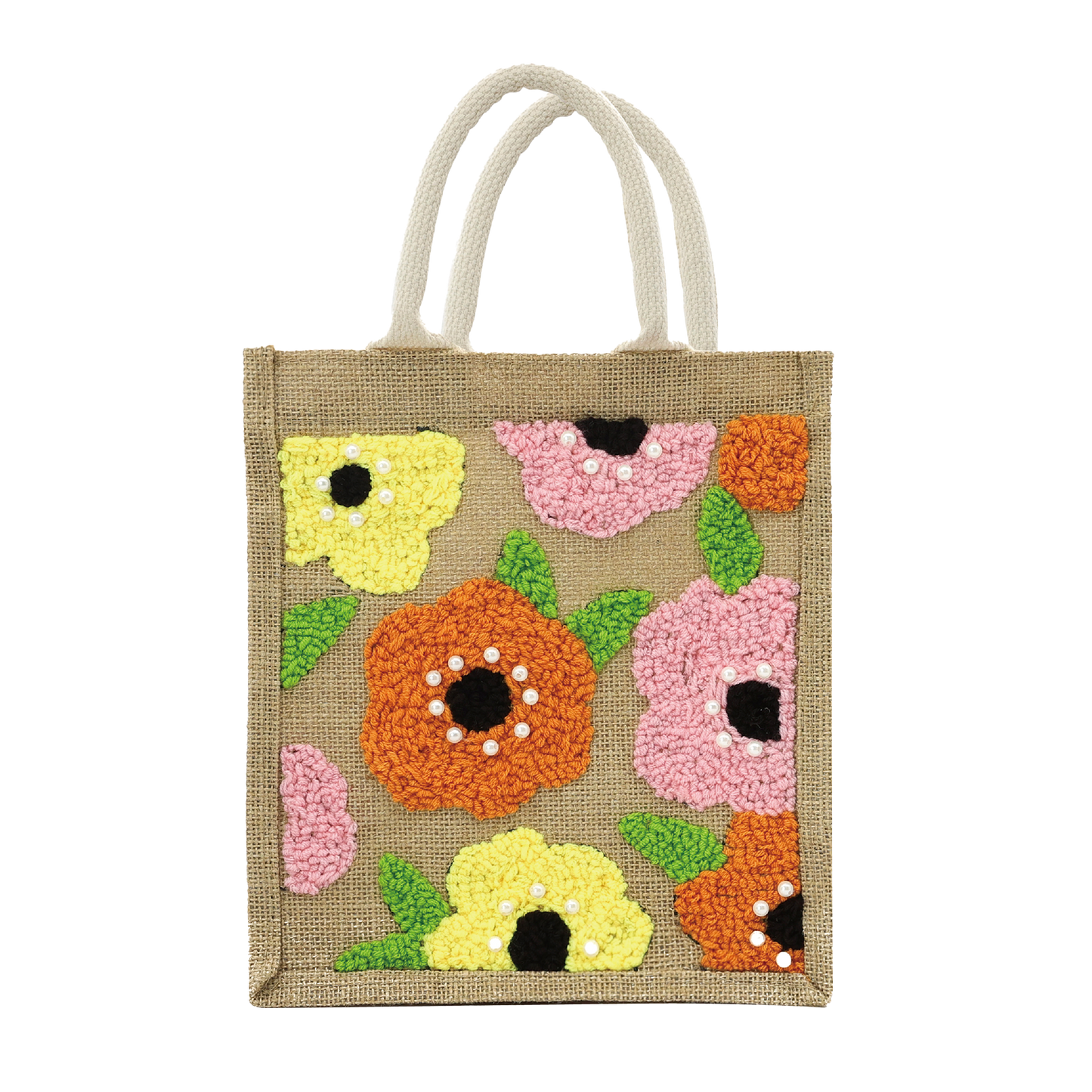 Punch Needle Floral Tote Bag Kit