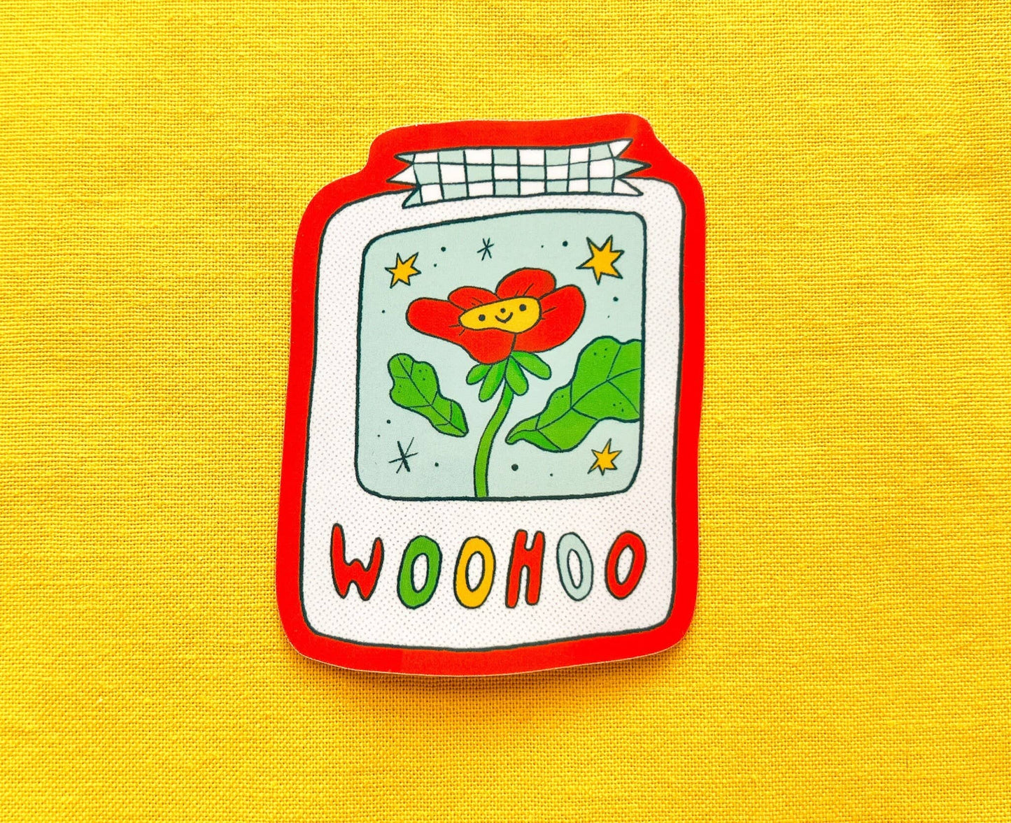 Woohoo Flower Polaroid Picture Sticker