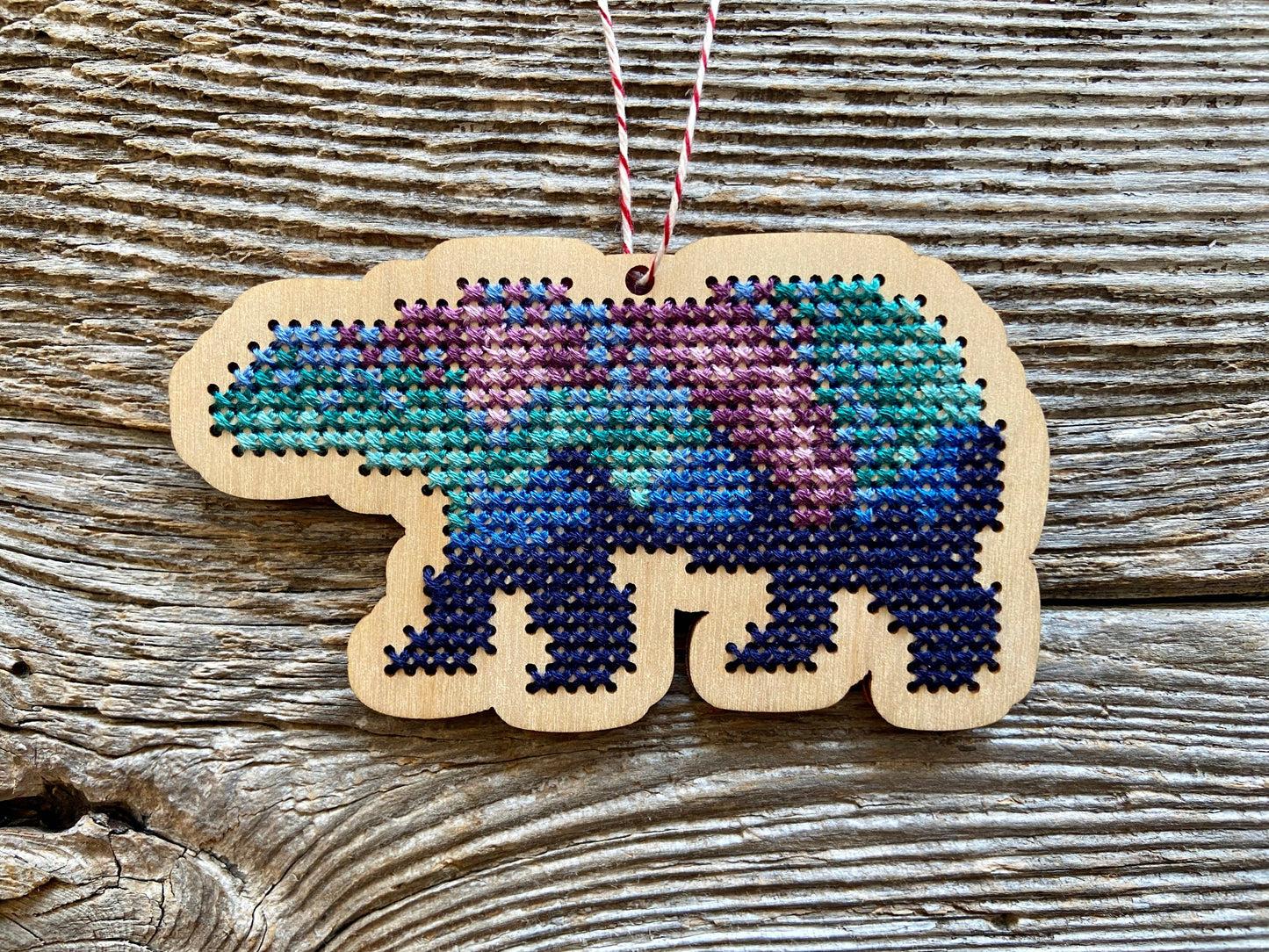 Northern Lights Bear Cross Stitch Kit
