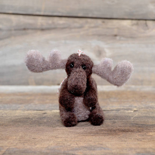 Moose Ornament Needle Felting Kit