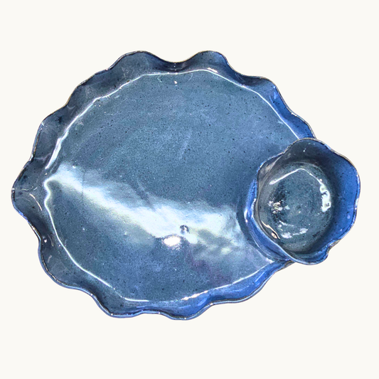 10" Pottery Tray - Blue