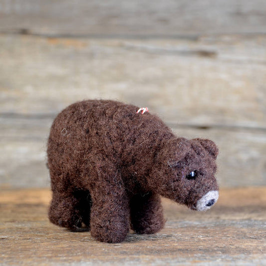Brown Bear Ornament Needle Felting Kit