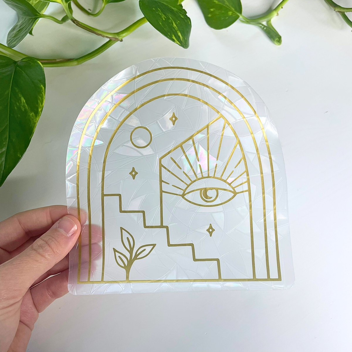 Bohemian Arch Suncatcher | Rainbow Maker | Window Cling