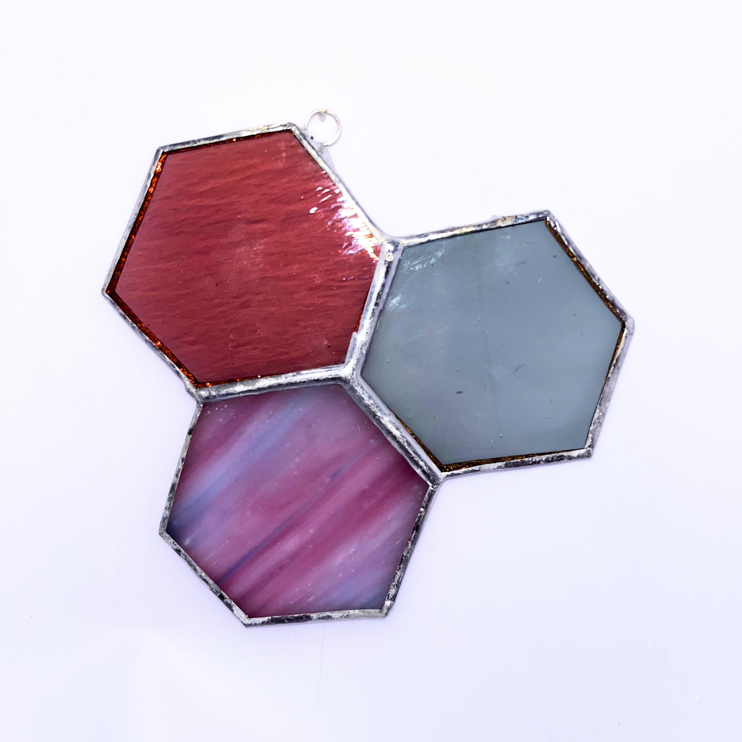 Honeycomb Stained Glass - 3 Piece
