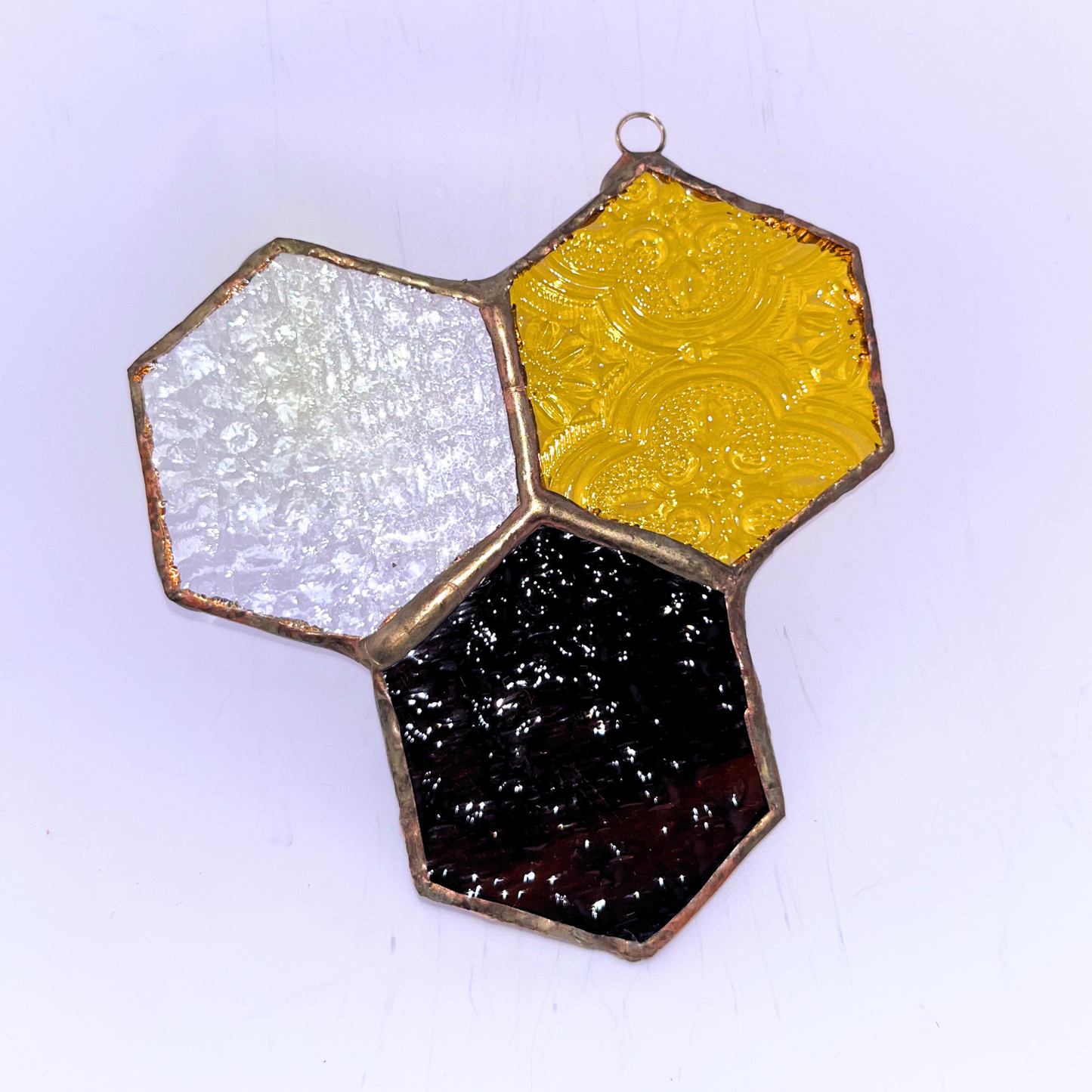 Honeycomb Stained Glass - 3 Piece