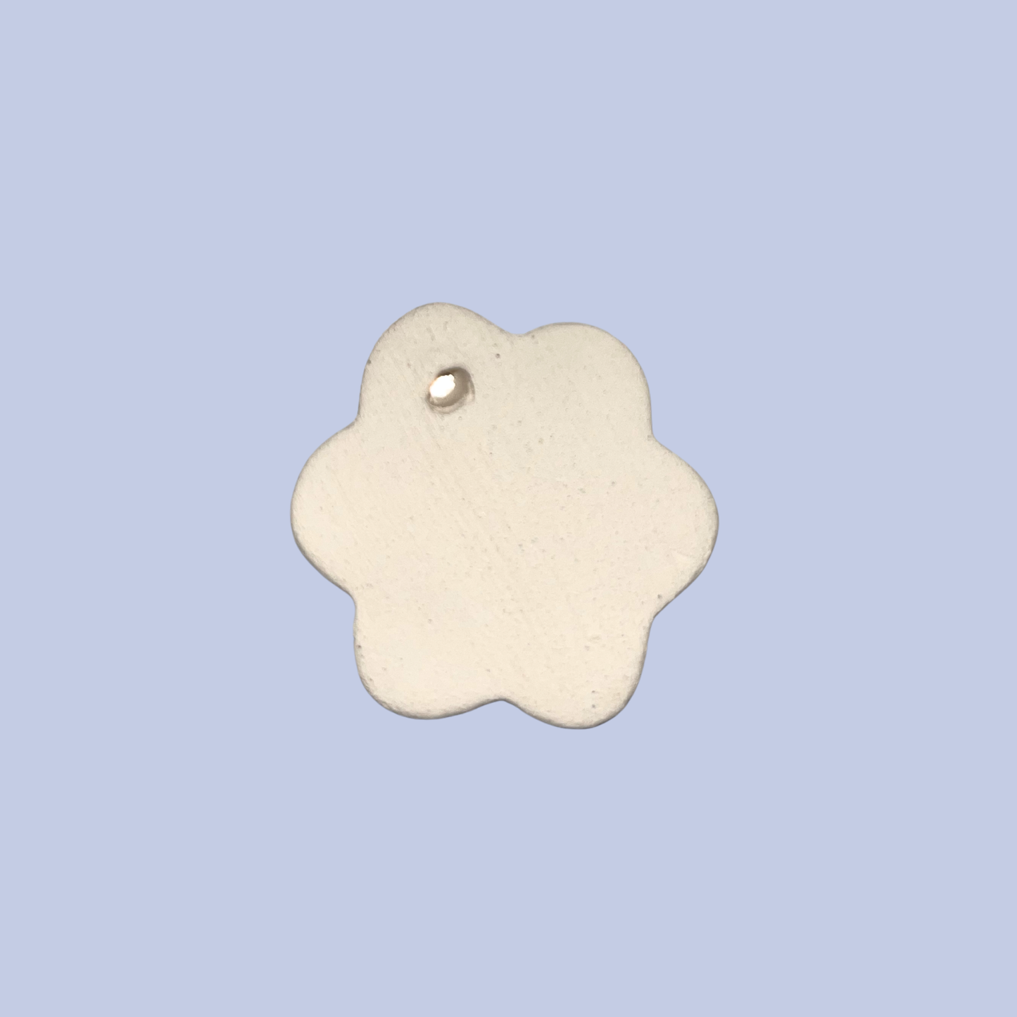 1" Flower Pendant Ceramic Bisque