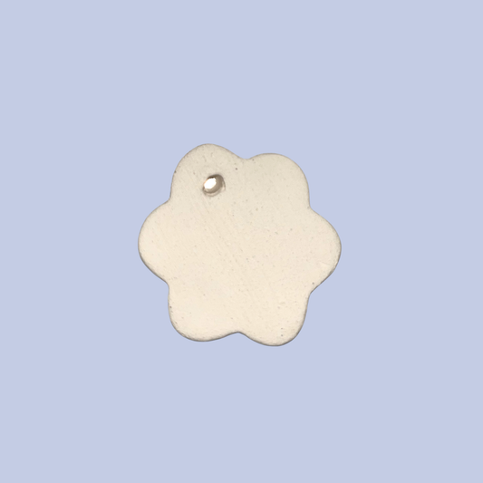 1" Flower Pendant Ceramic Bisque