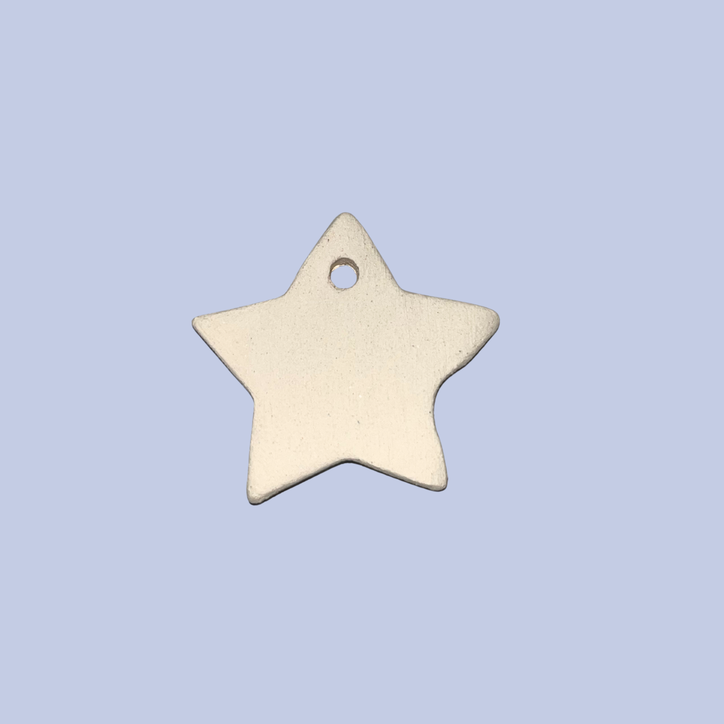 1" Star Pendant Ceramic Bisque