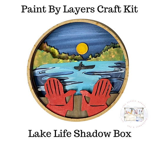 Lake Life Shadow Box (DIY Acrylic Painting Kit)