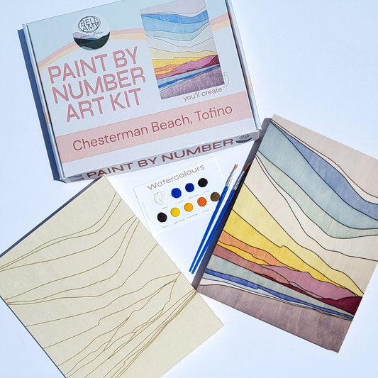 Chesterman Beach (DIY Watercolour Paint By Number Art Kit)