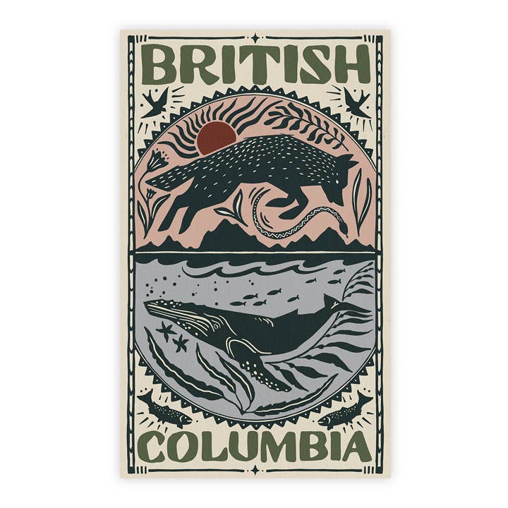 British Columbia Sticker: Land, Sea & Sky of Beautiful BC!