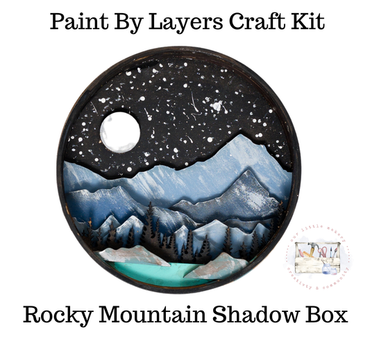 Rocky Mountain Shadow Box (DIY Acrylic Painting Kit)