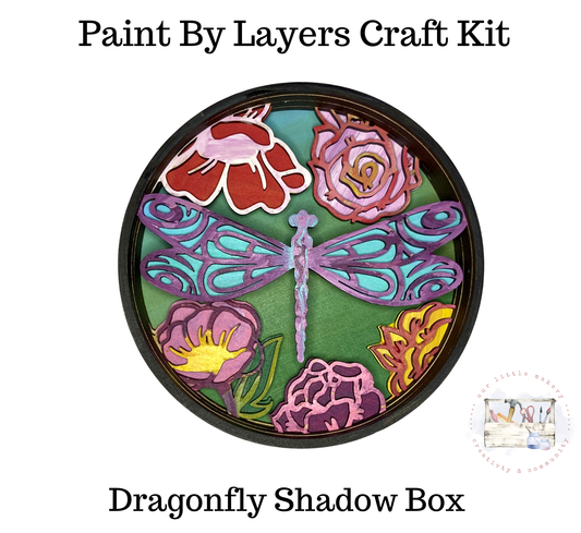 Dragonfly Shadow Box (DIY Acrylic Painting Kit)