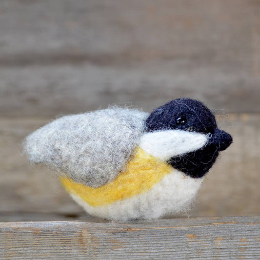 Chickadee Ornament Needle Felting Kit