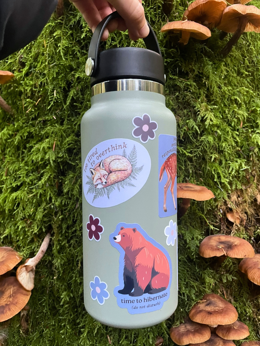 Time to Hibernate – Cozy Bear Self-Care Sticker