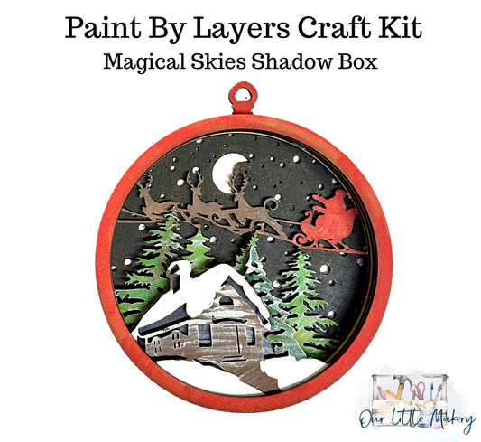 Magical Skies Shadow Box (DIY Acrylic Painting Kit)