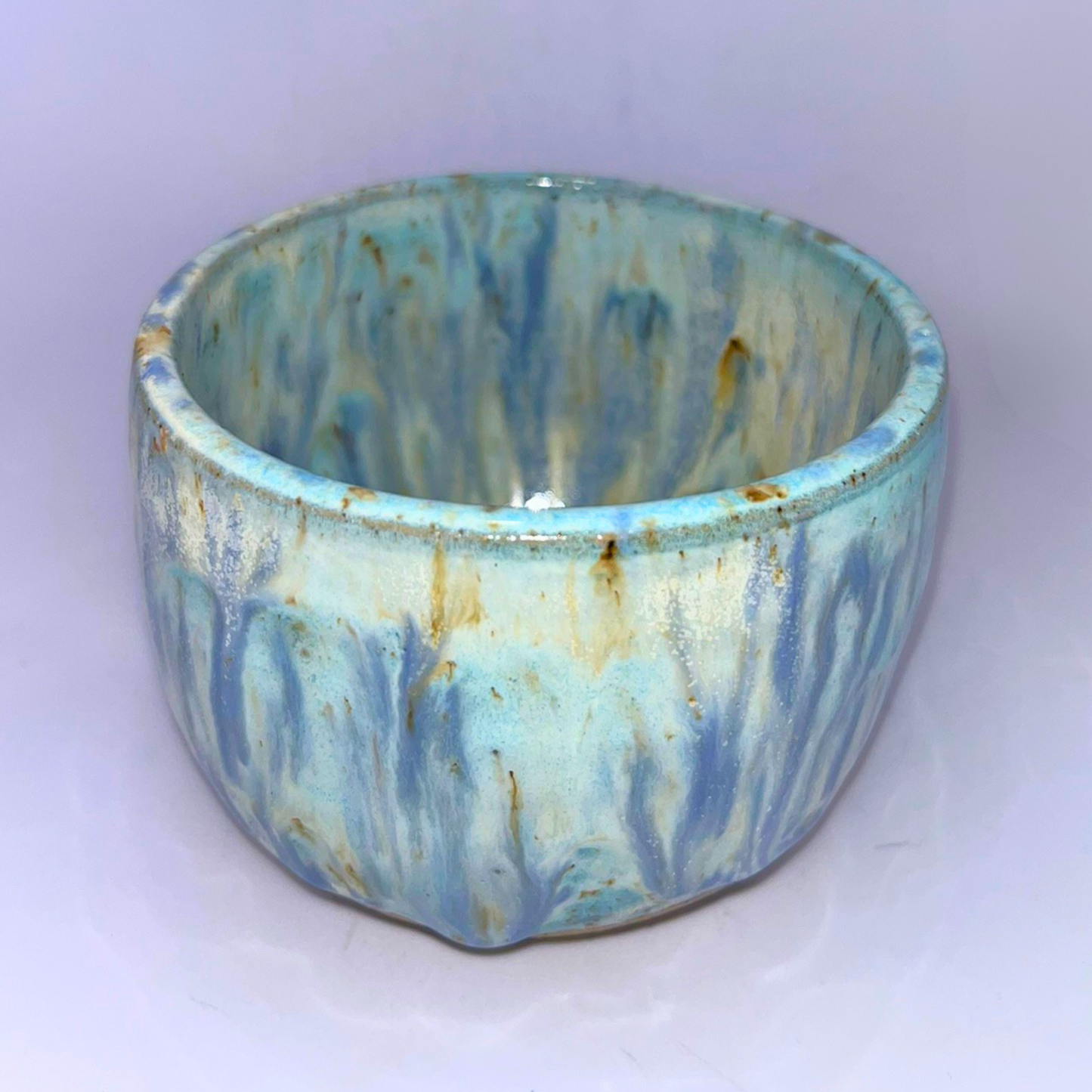 3.5" Pottery Bowl - Blue Drip
