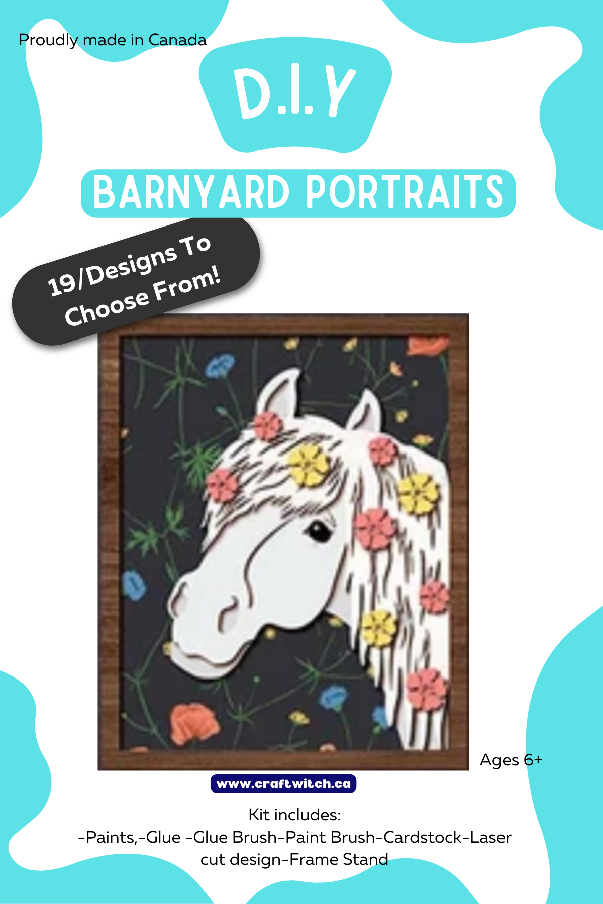 Horse Barnyard DIY Acrylic Painting Kit