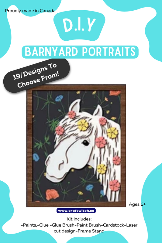 Horse Barnyard DIY Acrylic Painting Kit
