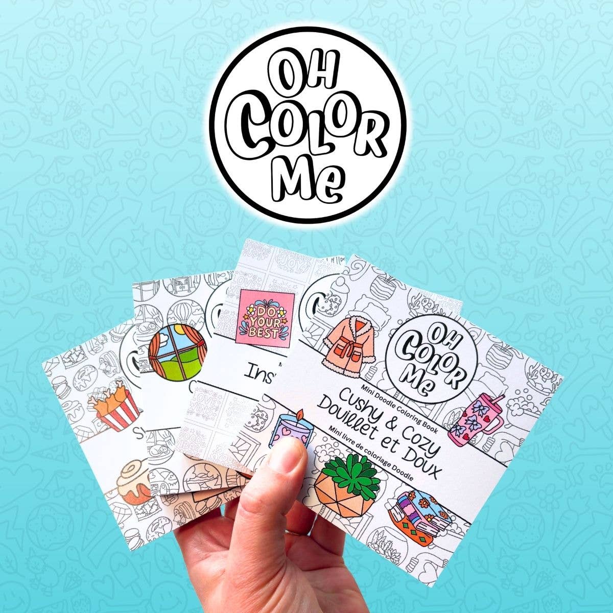 Mini Coloring Book Garden Therapy, 4x4", Stocking Stuffers