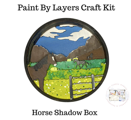 Horse Shadow Box (DIY Acrylic Paint Kit)