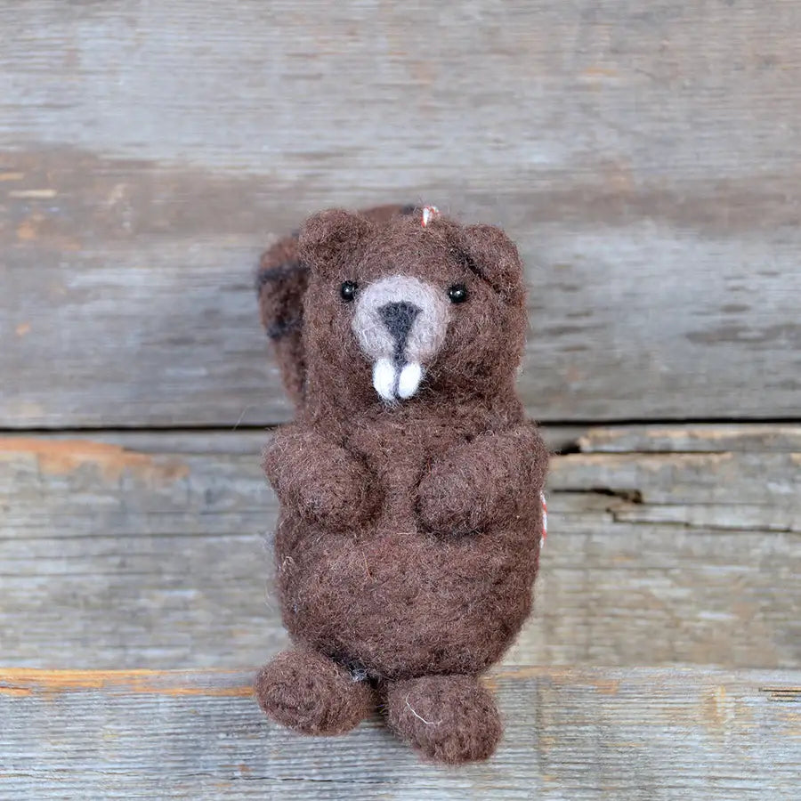 Needle Felting Kit- Beaver  Ornament- Animal