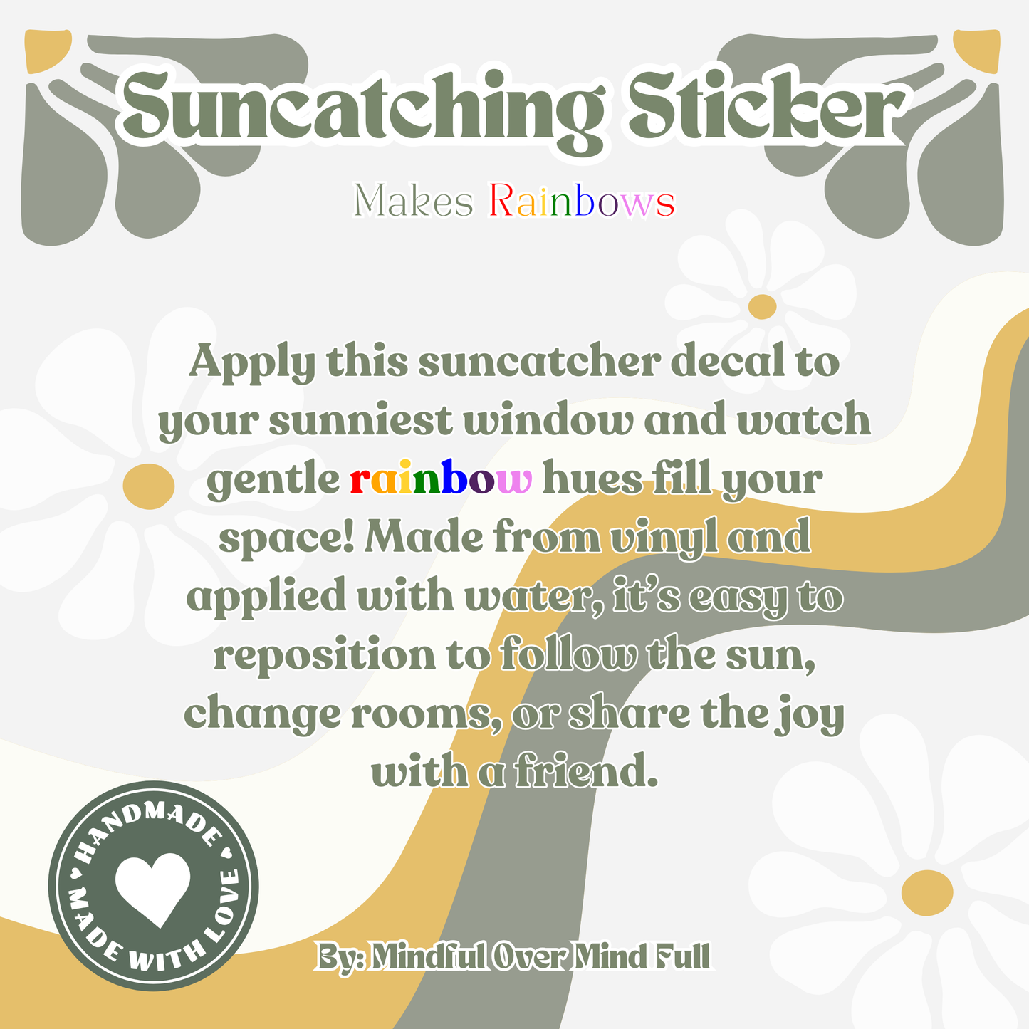 Sun and Moon Suncatcher | Rainbow Maker | Window Cling