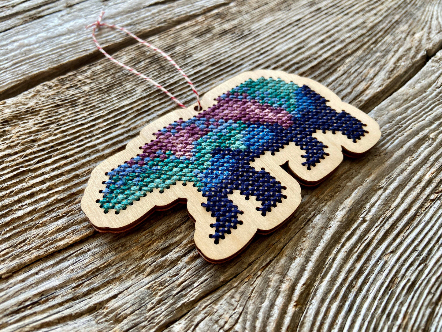 Northern Lights Bear Cross Stitch Kit