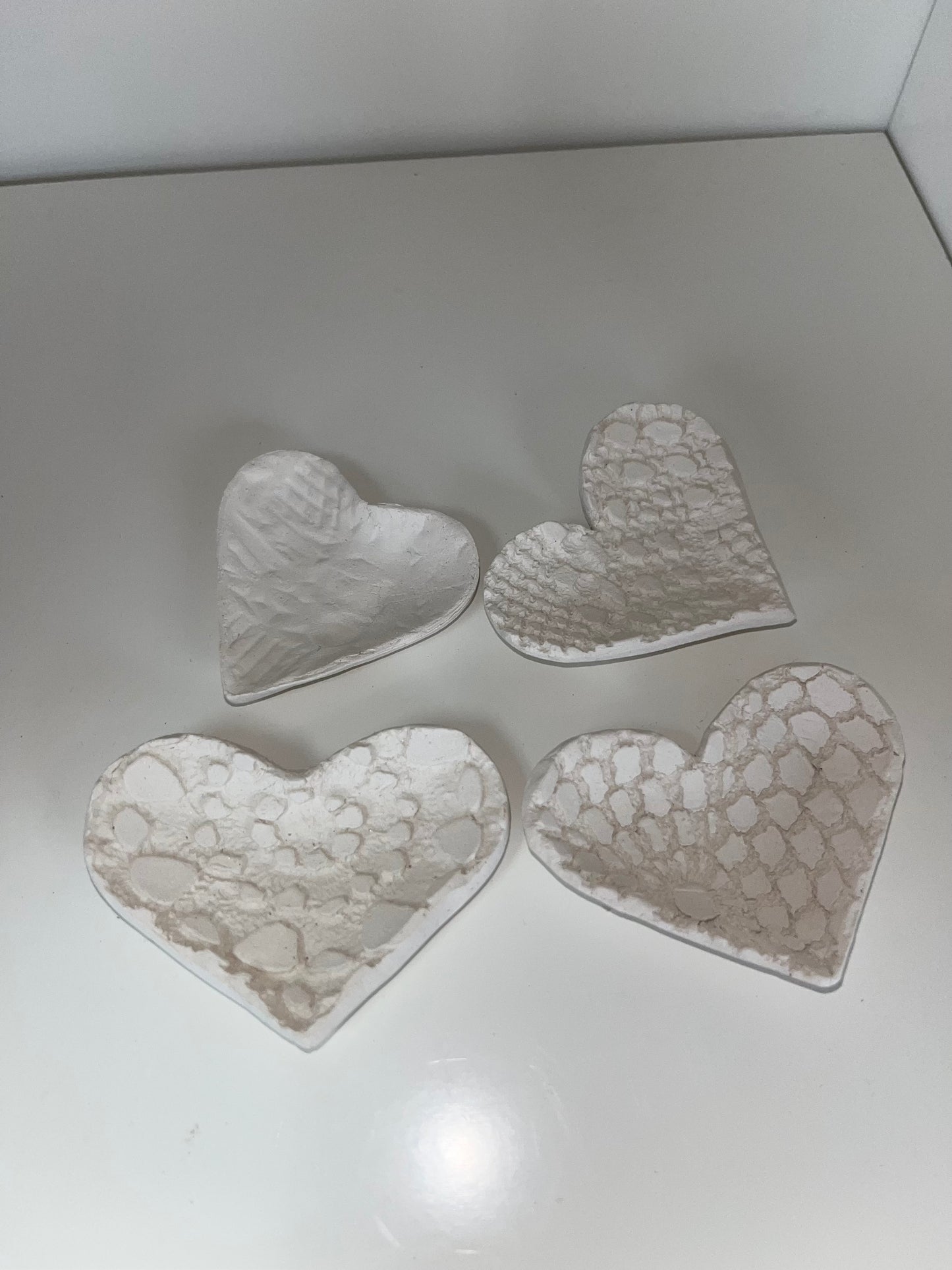Heart Trinket Tray Ceramic Bisque