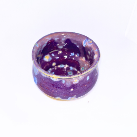 3" Pottery Cup - Dark Purple Speckle
