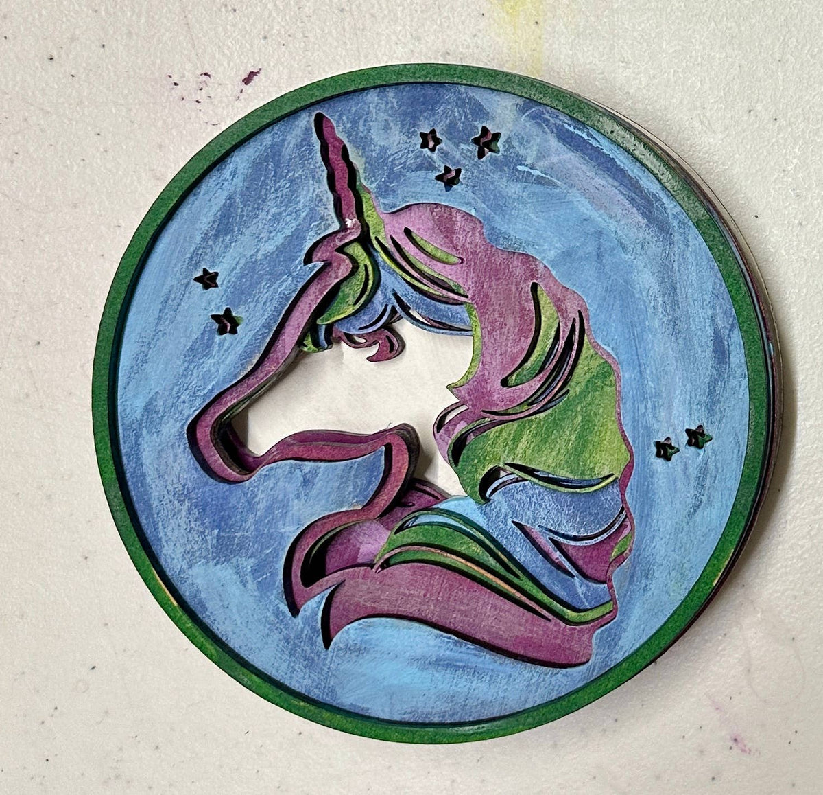 Unicorn Shadow Box (DIY Acrylic Painting Kit)