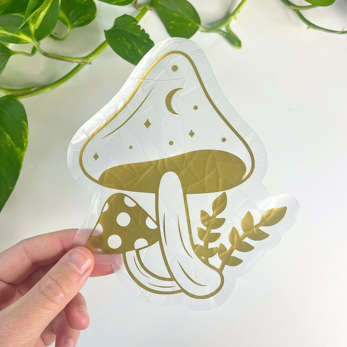 Celestial Mushroom Suncatcher | Rainbow Maker | Window Cling