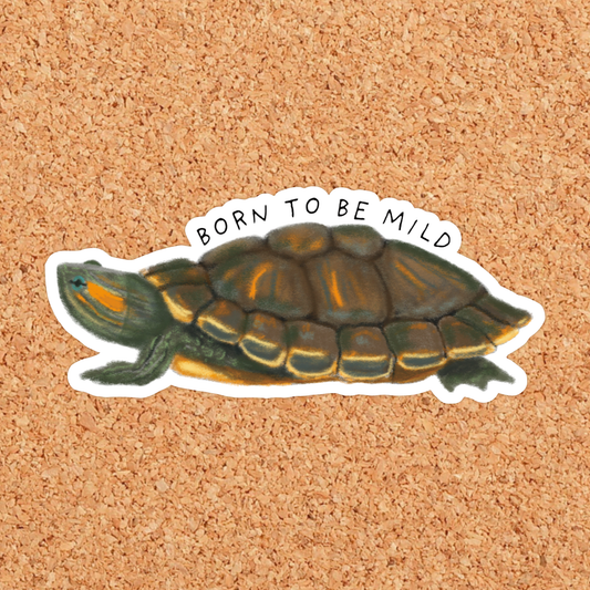 Born to be Mild Turtle Vinyl Sticker