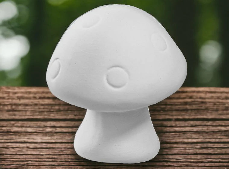 Dotted Mushroom Ceramic Bisque