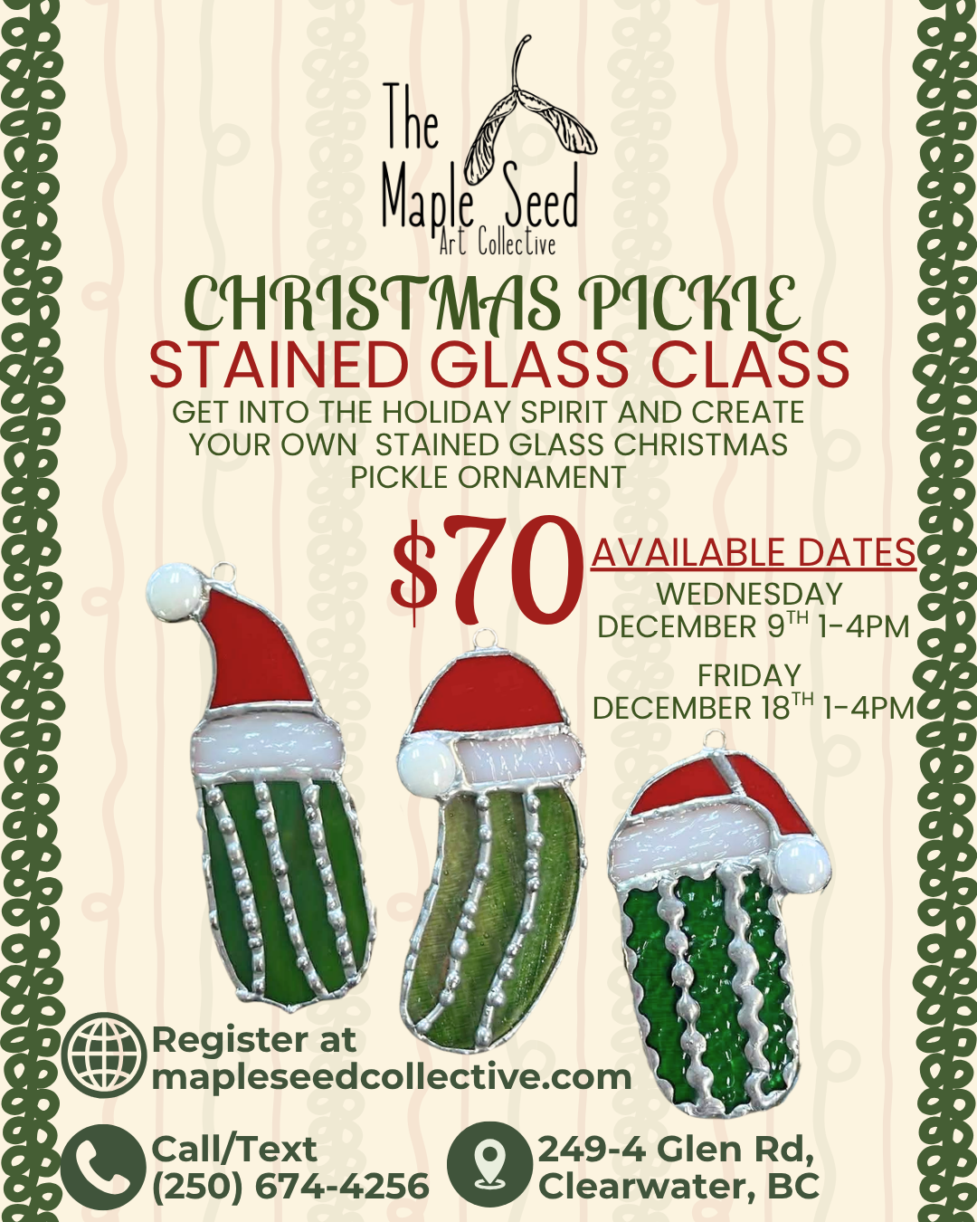 Christmas Pickle Stained Glass Class