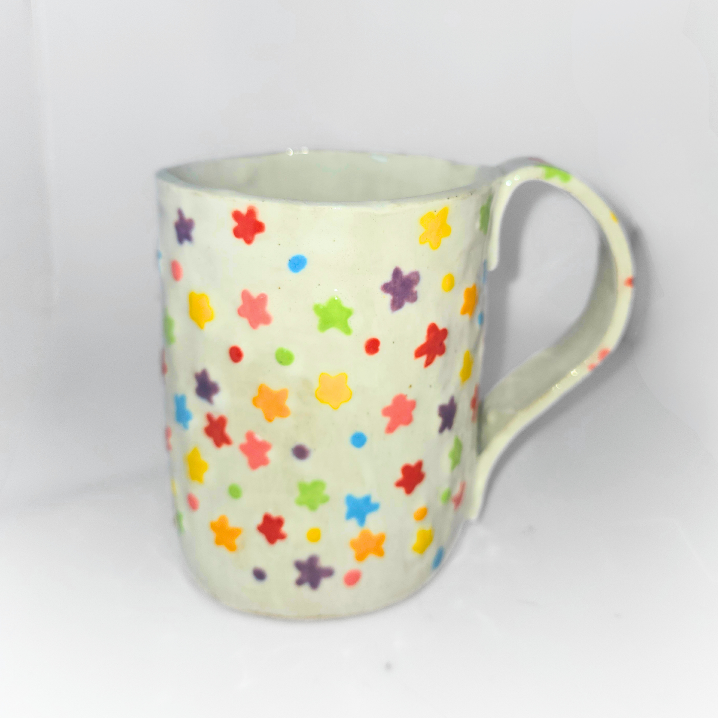 4" Pottery Star Mug - Rainbow
