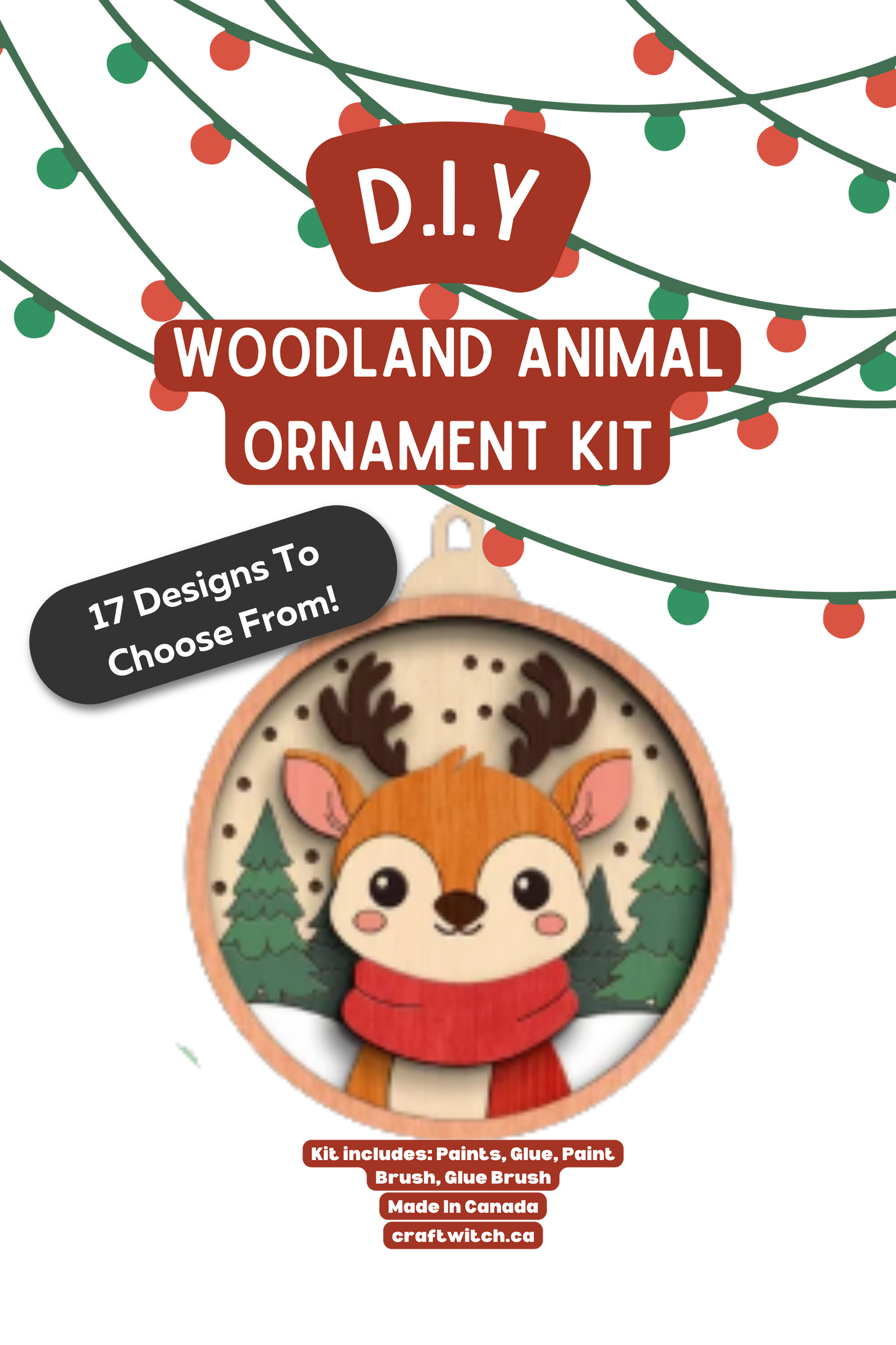 Reindeer Winter Wonderland DIY Acrylic Ornament Kit