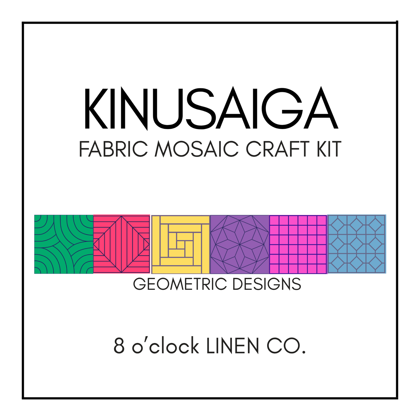 Geometric Kinusaiga Fabric Mosaic Craft Kit