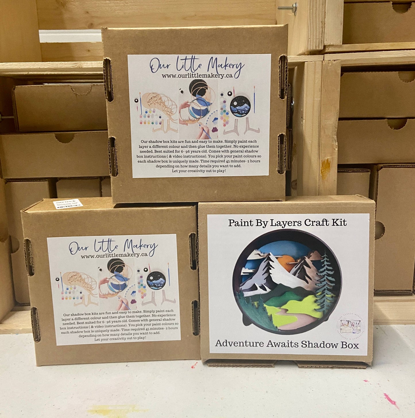 Flutter Frog Shadow Box (DIY Acrylic Painting Kit)