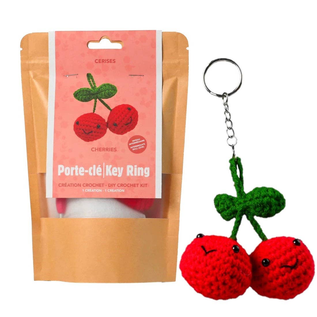 Cherries Keychain Crochet Kit