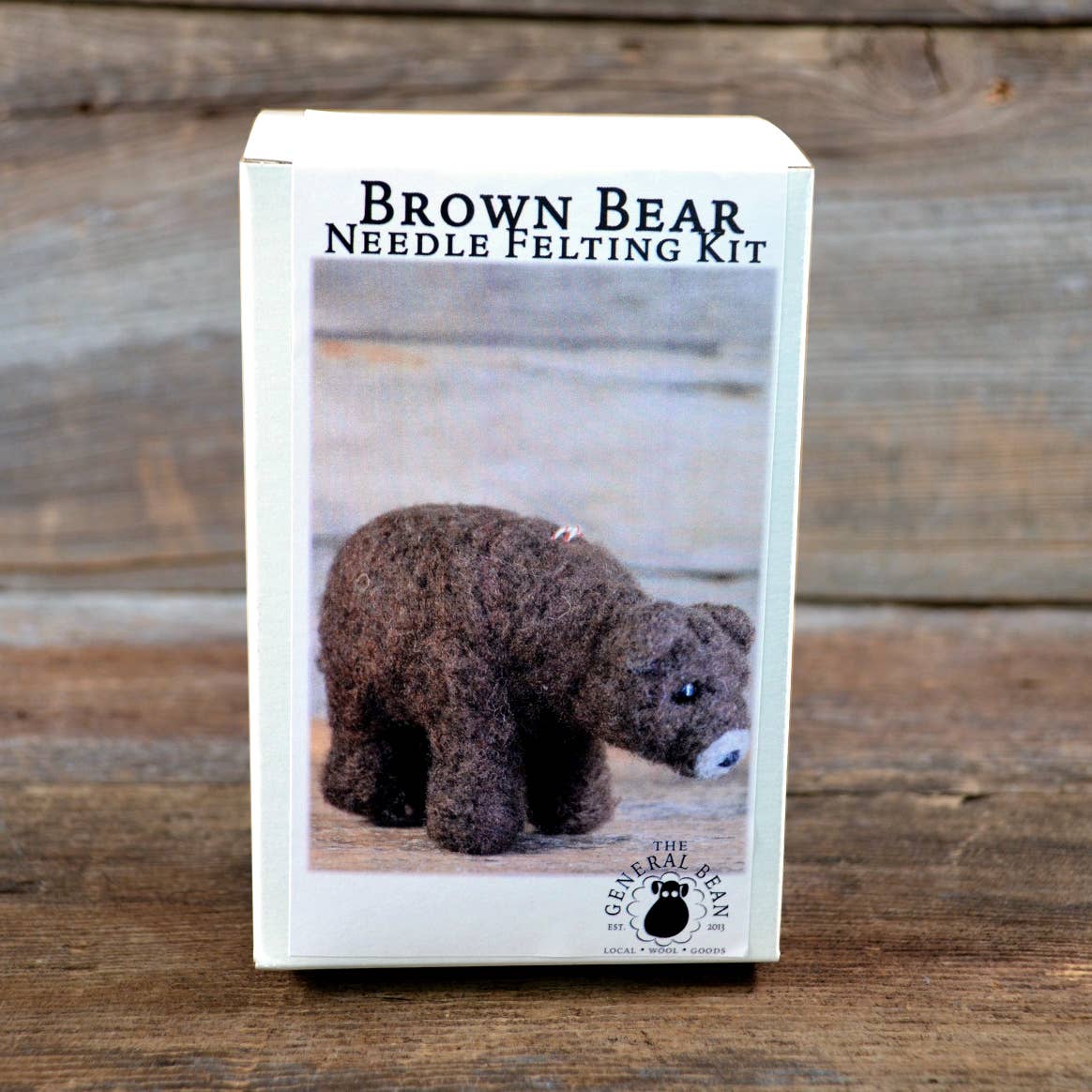 Brown Bear Ornament Needle Felting Kit