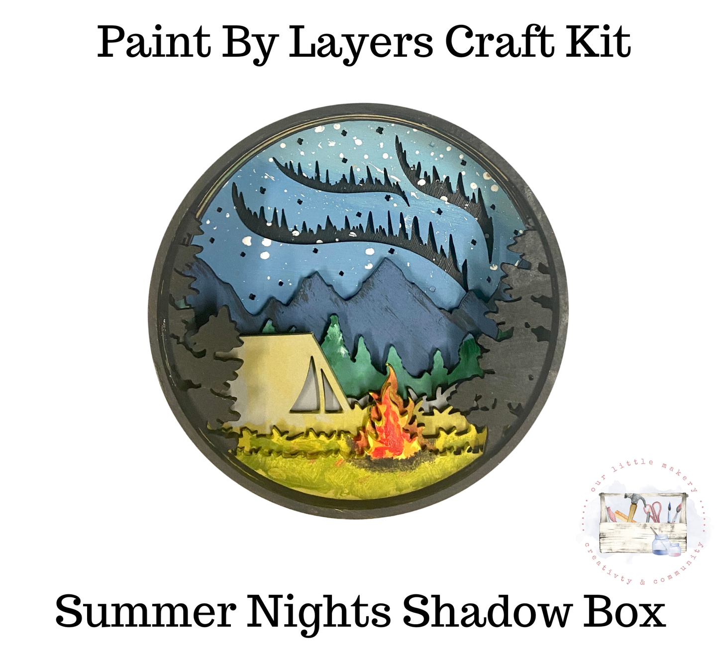 Summer Nights Shadow Box (DIY Acrylic Painting Kit)