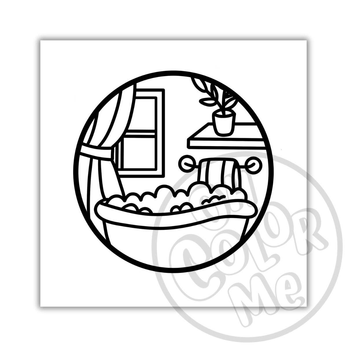 Mini Coloring Book Calming Scenes