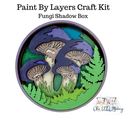 Fungi Shadow Box (DIY Acrylic Painting Kit)