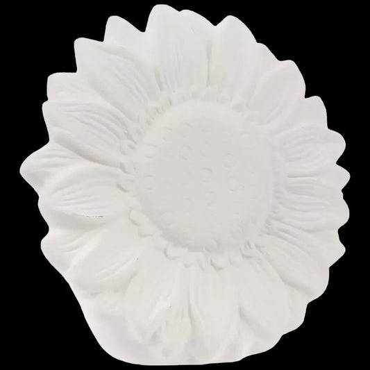 3D Sunflower Ceramic Bisque