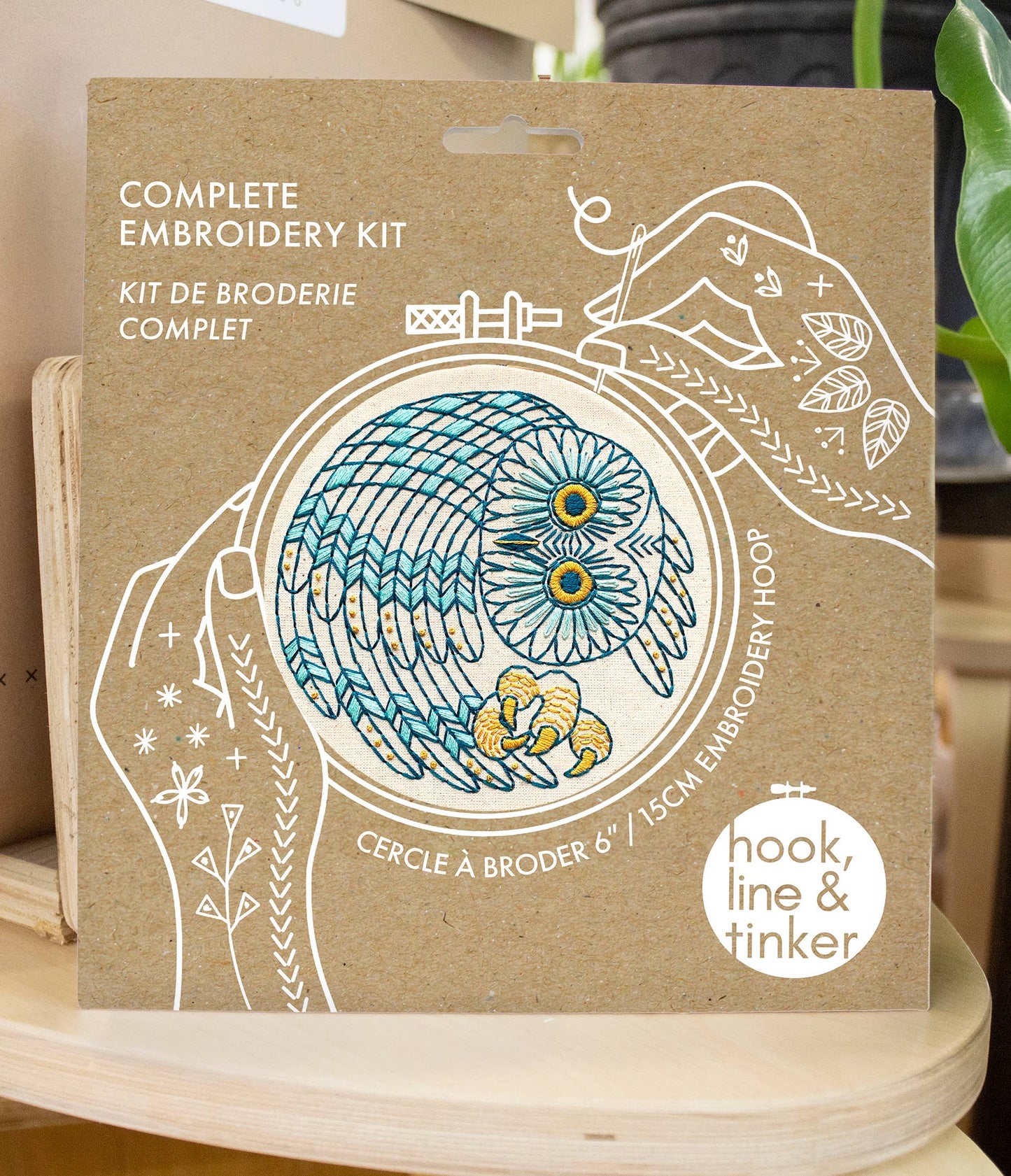 Saw Whet Owl Embroidery Kit